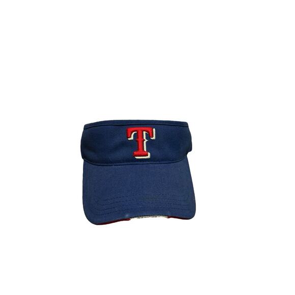 Annco MLB Texas Rangers Unisex Blue Logo Adjustable Visor Hat Vintage - Picture 1 of 7